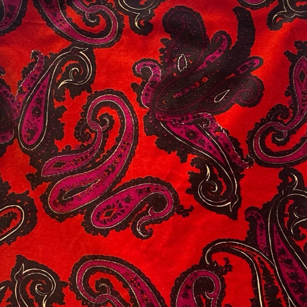 Talbots Paisley Velvet Texture Pencil Skirt Size 2 - Picture 8 of 9